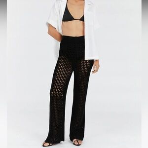 Dissh Hunter Black Crochet Pant NWT